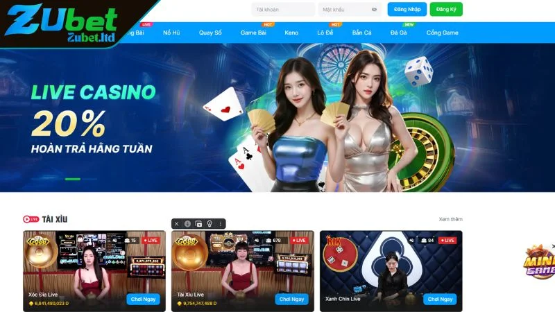 Zubet một trong những sân chơi cá cược xanh chín nổi bật